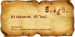Blikhardt Ábel névjegykártya