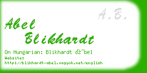 abel blikhardt business card